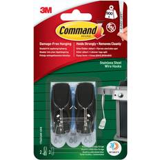3M Command Stainless Steel Toggle Hooks, 2