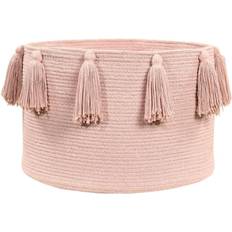 Lorena Canals Cotton Tassel Basket Vintage Blush