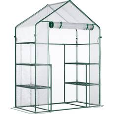 Mini Greenhouses OutSunny Mini Greenhouse 56x29" Stainless Steel PVC Plastic