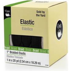 Elastic Bands Dritz 20 yd 1" Black Braided Elastic