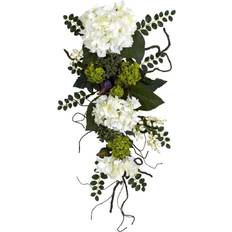 Nearly Natural Hydrangea Green/White Decoration 28"