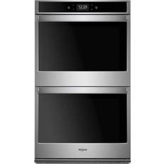 27 inch double wall oven Whirlpool 27 Smart Double Electric with Air Fry, When Connected Black
