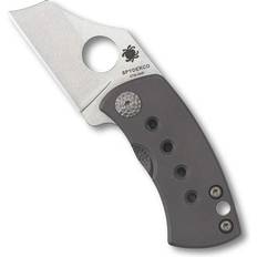 Spyderco Knives Spyderco McBee Specialty Folding Utility Pocket Knife with 1.52" Premium Titanium Handle - PlainEdge Pocket Knife