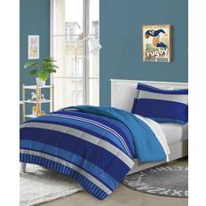 Bed Set Dream Factory Rugby Stripe 5-Piece Reversible Twin