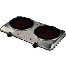 Double electric hot plate Ovente 7.5" Double Hot Silver