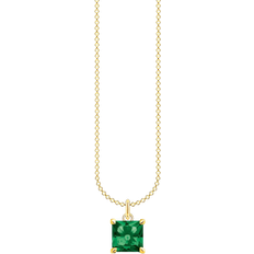 Thomas Sabo Charm Club Necklace - Gold/Green