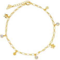 MC Collective Butterfly and Blossom Anklet - Gold/Transparent