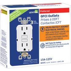 Electrical Outlets Leviton GFNT1-3W 3pcs