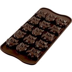 Rektangulære Sjokoladeformer Silikomart Ugler Chokoladeform Sjokoladeform