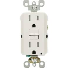 Electrical Outlets Leviton SmartlockPro GFCI Outlet 15A 125V Duplex White NEMA 5-15R 3pk