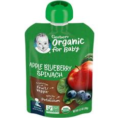 Gerber Organic Pouches, Sitter, Apple Blueberry Spinach, 3.5 oz CVS