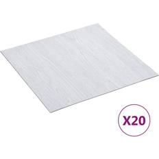 XL Kunststoffböden vidaXL 20x Self-adhesive Flooring Planks PVC White Carpet Tile Laminate Floor