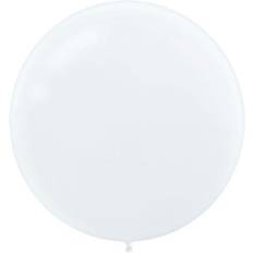 Amscan 115910.08 Perfect Round Latex Balloons, White, 4ct