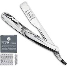Utopia Care 100% Stainless Steel Professional Barber Straight Edge Safety  Razor with 100 Derby Blades, Salon Quality Cut Throat Shavette 