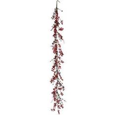 Garlands & Confetti Vickerman 6' Red Snow Berry Garland