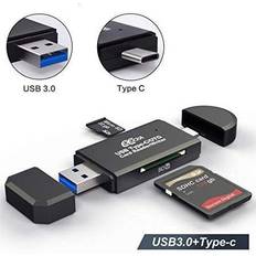 onn. Multi-Port USB Hub with SD, Micro SD and Compact Flash Card Reader