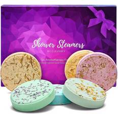 Bath Bombs Cleverfy Shower Steamers Purple Gift Set 6-pack