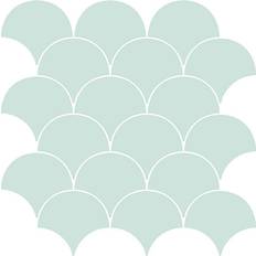 Wallpaper InHome Brewster Shell Peel & Stick Backsplash Tile Paper Seafoam Green