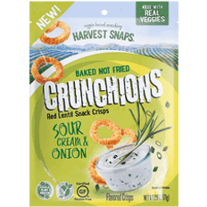 Harvest Snaps Crunchions Sour Cream & Onion Red Lentil Snack Crisps 2.5 Oz, Shop
