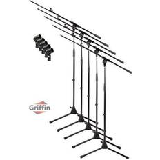 Microphone Accessories Griffin Microphone Boom Stand with Telescopic Arm (Pack of 5) Adjustable Holder Mount For Studio Recording Accessories, Singing Vocal Karaoke