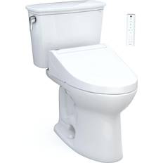 Toto Bidets Toto Drake 28 3/8" Transitional Two-Piece 1.28 GPF Single Flush Elongated Toilet with Washlet C5 in Cotton, MW7863084CEG#01