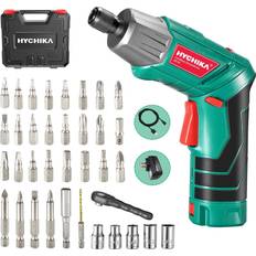 Screwdrivers Cordless Screwdriver 6 N.m, HYCHIKA 3.6V 2.0Ah Electric Screwdriver Rechargeable Screw Gun & Bit Set, Front LED and Rear Flashlight, Ratchet