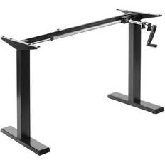 Crank adjustable height standing desk Vivo Black Manual Height Stand Up Desk Frame