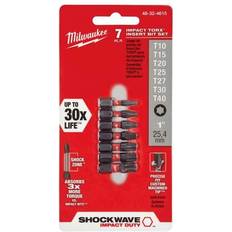 Screwdrivers Milwaukee 7-Piece SHOCKWAVE Torx 1" Insert Bit Set