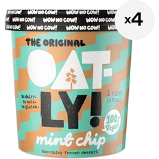 Baking Oatly Non Dairy Frozen Dessert, Mint Chip, 4 Pack cartons