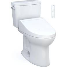 Toto Bidets Toto Drake 28 3/8" Two-Piece 1.6 GPF Single Flush Elongated Toilet with Washlet C5 in Cotton 10" Rough-In, MW7763084CSFG.10#01