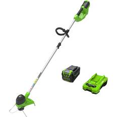Grass Trimmers Greenworks Tools 40V 12" Cordless String Trimmer, 4.0Ah Battery and Charger Included