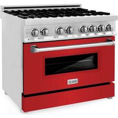 ZLINE Gas Ranges ZLINE Kitchen and Bath 36"" 4.6 Red