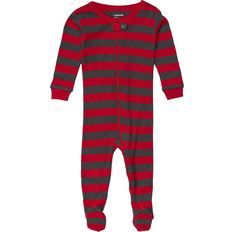 Leveret Red & Gray Stripe Footie - Newborn, Infant, Toddler & Kids