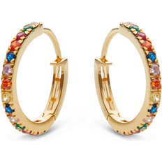 Maanesten Nubia Color Big Earrings - Gold/Multicolour