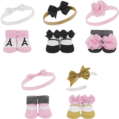 Hudson Baby Girl's Headband & Socks Gift Set 10-pack