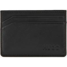 Hugo Embossed Leather Card Holder - Black