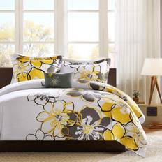 Mi Zone Allison Bedspread Yellow, White, Gray (228.6x167.6)