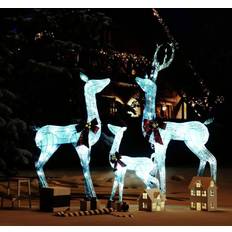 vidaXL Silver Reindeer Family Christmas Christmas Lamp