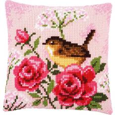 Kinderzimmer Vervaco Stamped Cross Stitch Cushion Kit 16"X16"-Bird