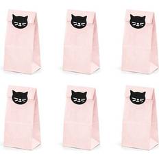 Bursdager Gaveinnpakninger & Gaveposer PartyDeco Gift Bags Cat 6-pack