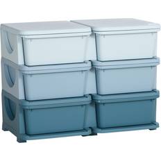 Storage Boxes Qaba Kid's Storage Unit 6 Drawers 3 Tier