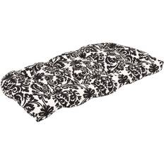 Black and white loveseat Pillow Perfect Essence Wicker Loveseat Cushion Chair Cushions Black, White