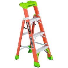 Step Ladders Louisville Ladder 4 ft. Fiberglass Cross Step Ladder, 300 lbs. Load Capacity Type IA Duty Rating