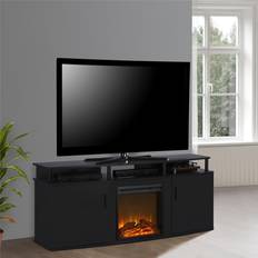 Carson Transitional Black Electric Fireplace TV Console