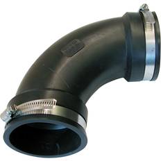 Waste Pipes Fernco 3 in. x 3 in. PVC DWV 90-Degree Mechanical Elbow, Black