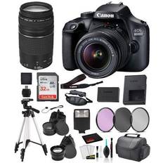 Best DSLR Cameras Canon EOS 4000D EF-S 18-55mm and EF 73-300mm Lens Bundle