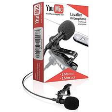 YouMic - Small Lavalier Microphone with Clip - Lav Lapel Mic for Camera  Phone iPhone iOS Android PC Laptop Video Recording - Noise Cancelling 3.5mm