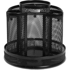 8 Pack: Rolodex Black Wire Mesh Spinning Desk Sorter