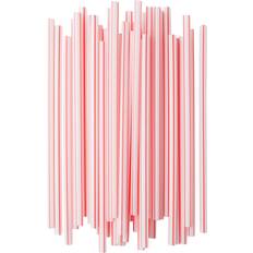 [300] Box of Individually Paper Wrapped Milkshake Straws, Straight 8.25" Long, Sturdy and Disposable Plastic Straws