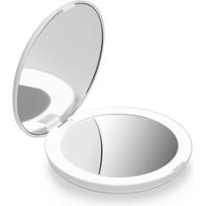 Makeup Mirrors Fancii Lumi 5" Black Compact Mirror with LED Lights